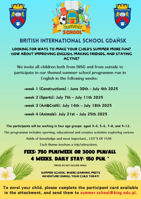 British International School Gdansk Summer School 2025